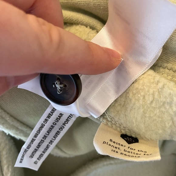 Madewell (Re)sourced Side Button Relaxed Pullover Sweatshirt Faded Seagrass - Picture 9 of 10